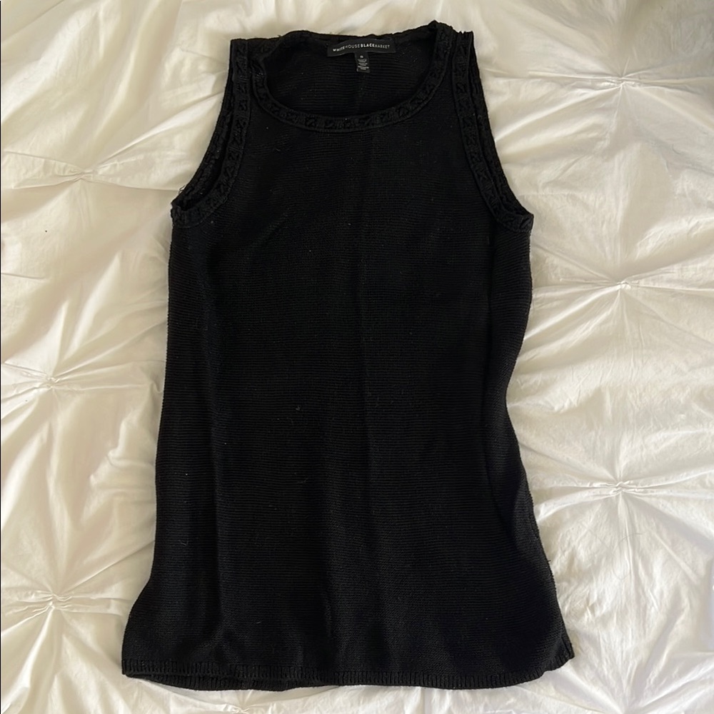 White House Black Market Elegant Black Tank Top